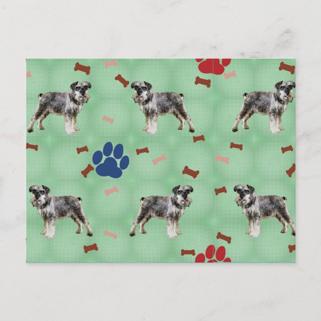 Cartão Postal Schnauzer Art (Frente)