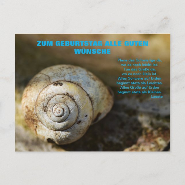 Cartão Postal Schneckenpost (Frente)