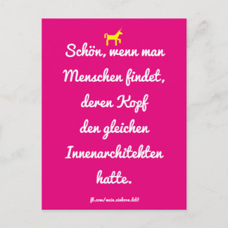 Cartão Postal Schön, quando o homem Menschen era o findet.