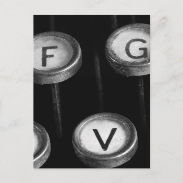 Cartão Postal Schreibmaschinentasten (Frente)