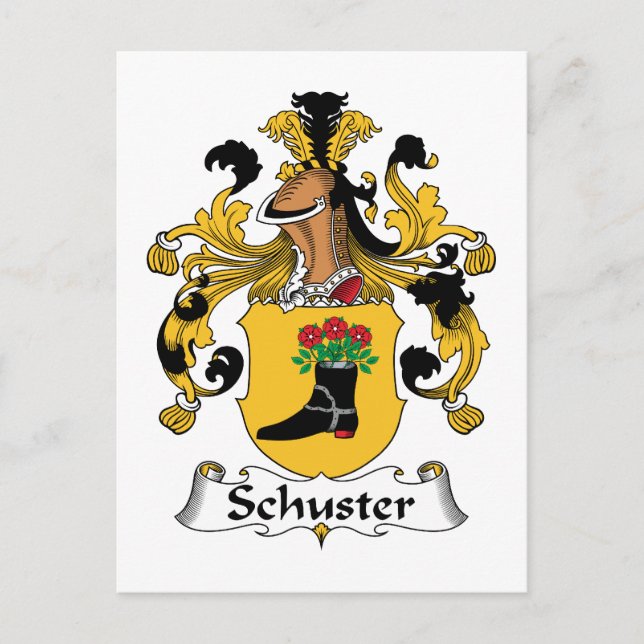Cartão Postal Schuster Family Crest (Frente)