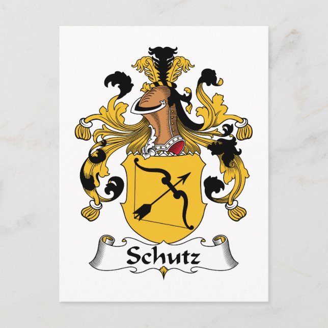 Cartão Postal Schutz Family Crest (Frente)