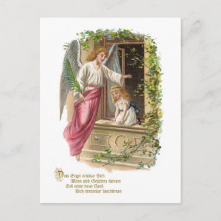 Cartão Postal Schutzengel am Fenster