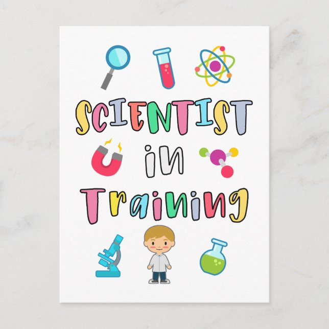 Cartão Postal Scientist in Training for Young Scientists (Frente)