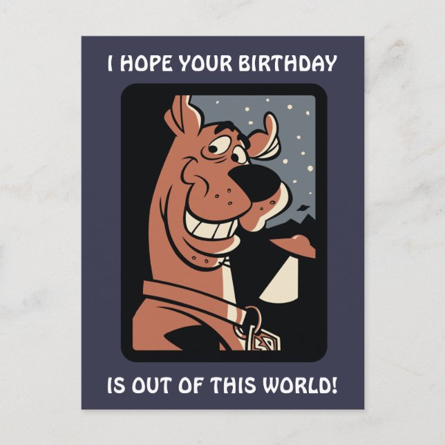 Cartão Postal Scooby-Doo com OVNI (Frente)