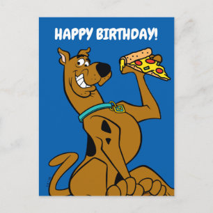 Cartão Postal Scooby Doo Com Pizza Slice