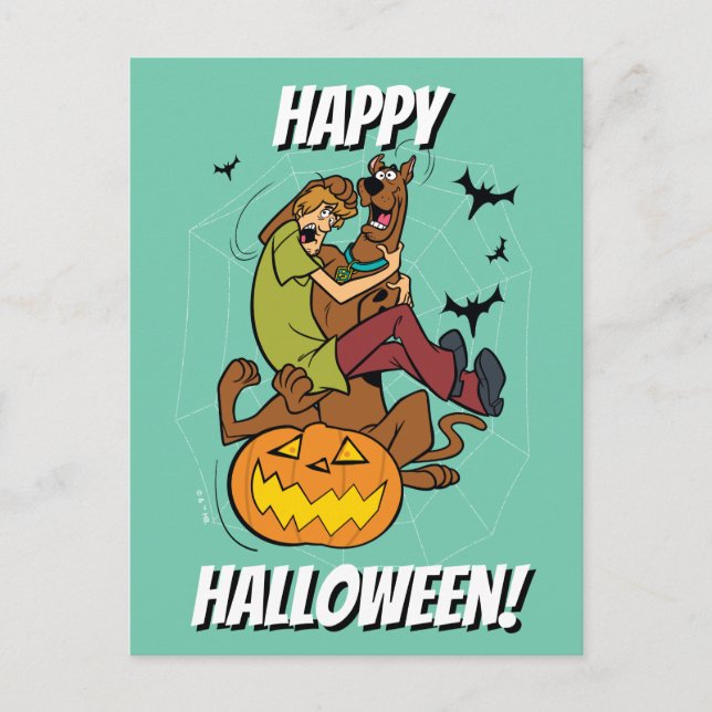 Cartão Postal Scooby-Doo e Shaggy Halloween Fright (Frente)