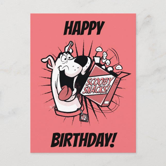 Cartão Postal Scooby-Doo Halftone Scooby Snacks (Frente)