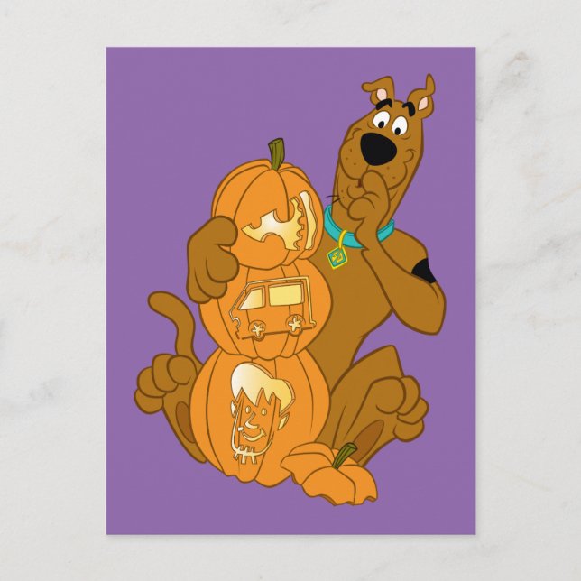 Cartão Postal Scooby-Doo | Halloween Jack-O-Lanterna (Frente)