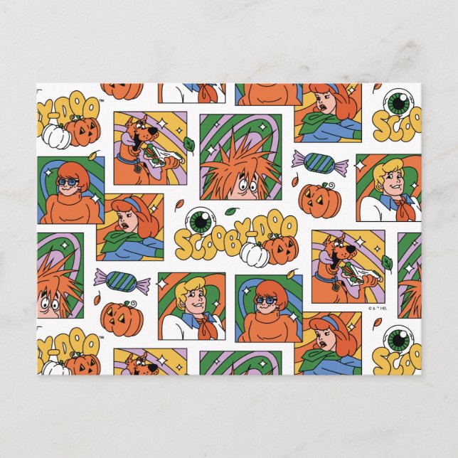 Cartão Postal Scooby-Doo Halloween Photos Pattern (Frente)