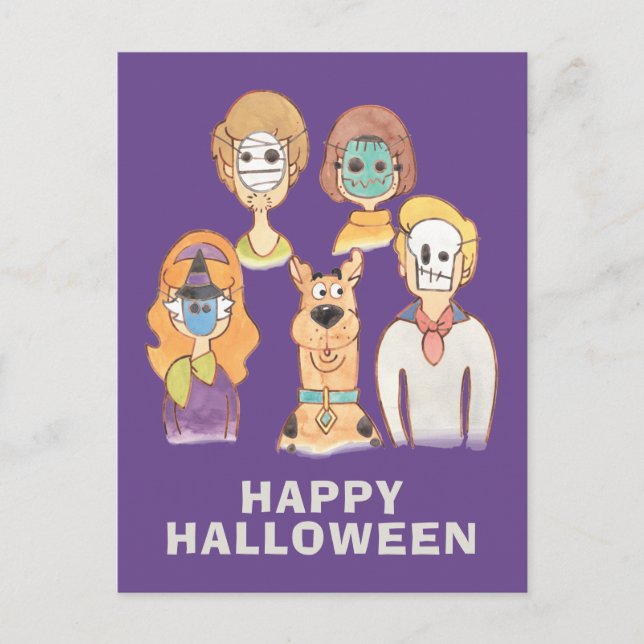 Cartão Postal Scooby-Doo | Nossos Máscaras de Halloween (Frente)