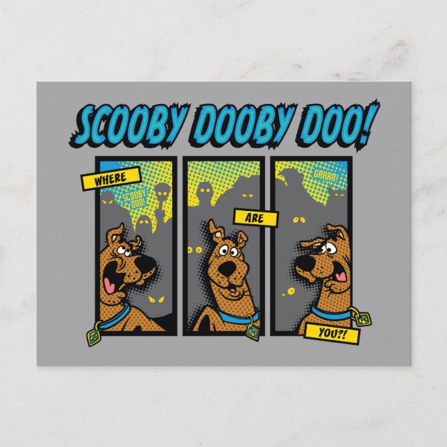 Cartão Postal Scooby-Doo Onde Estão Os Painéis De BD (Frente)