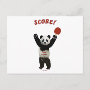 Cartão Postal Score Panda Ping Pong