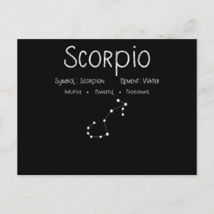 Cartão Postal Scorpio Horoscope Astrologia - Sinal de Estrela An