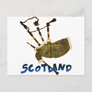 Cartão Postal Scotland Bagpipe