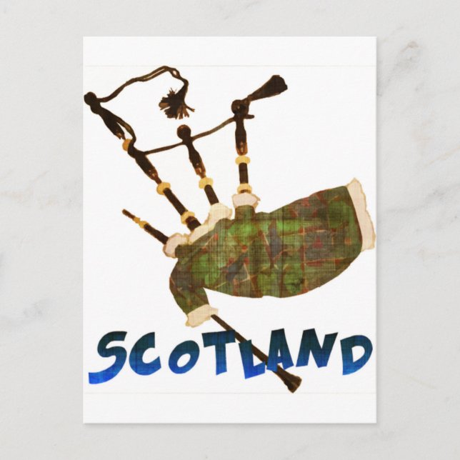 Cartão Postal Scotland Bagpipe (Frente)