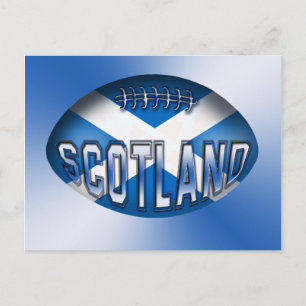 Cartão Postal Scotland Rugby Ball