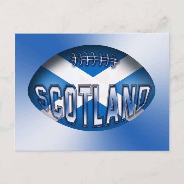 Cartão Postal Scotland Rugby Ball (Frente)