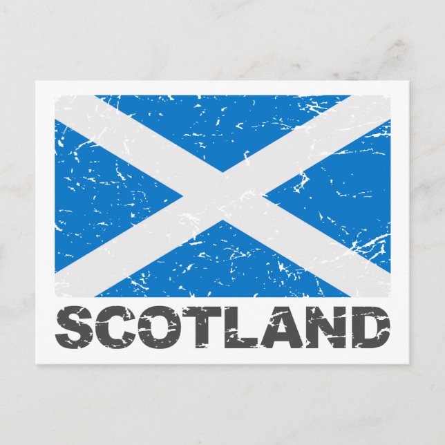 Cartão Postal Scotland Vintage Flag (Frente)