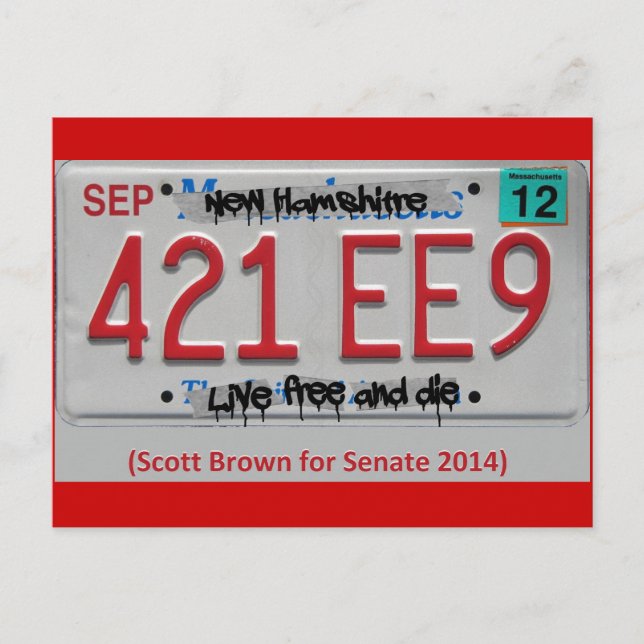 Cartão Postal Scott Brown para o Senado 2014 (Frente)
