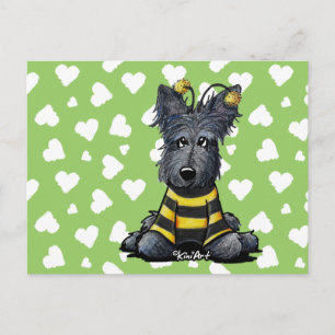 Cartão Postal Scottie Dog Bee