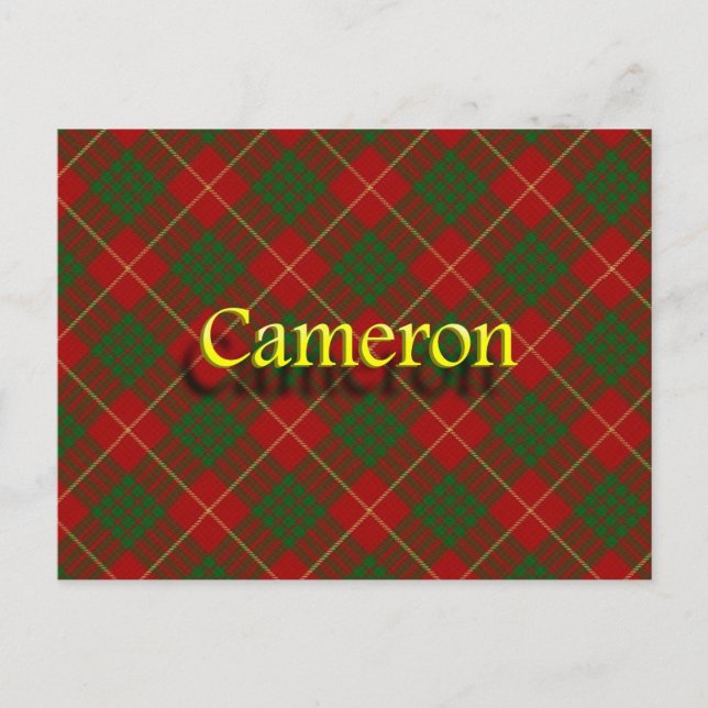 Cartão Postal Scottish Clan Cameron (Frente)