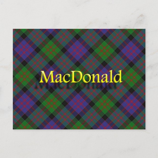 Cartão Postal Scottish Clan MacDonald (Frente)