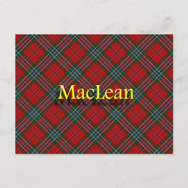 Cartão Postal Scottish Clan MacLean (Frente)