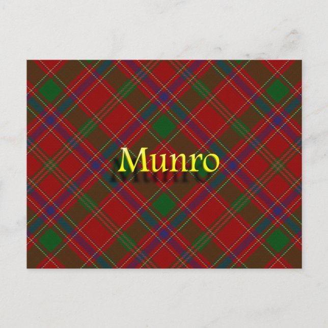 Cartão Postal Scottish Clan Munro (Frente)