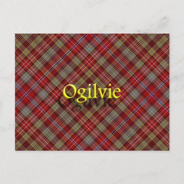 Cartão Postal Scottish Clan Ogilvie (Frente)