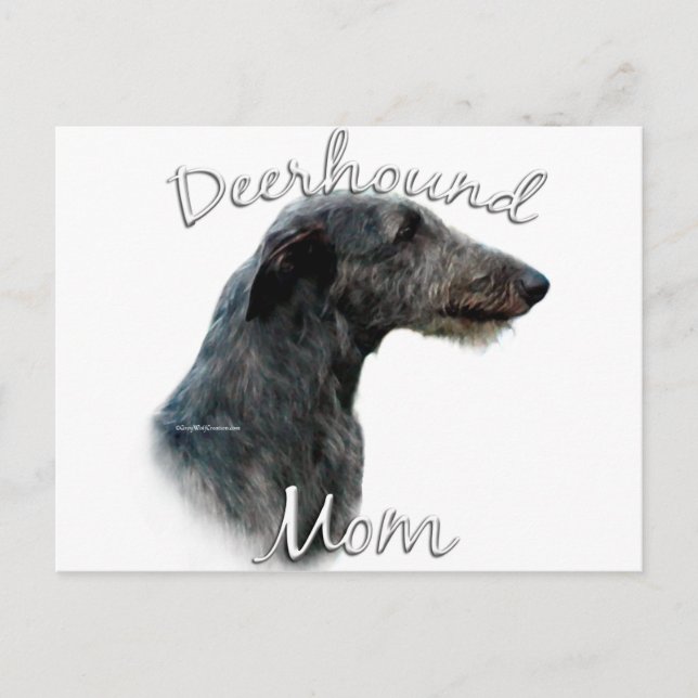 Cartão Postal Scottish Deerhound Mãe 2 (Frente)