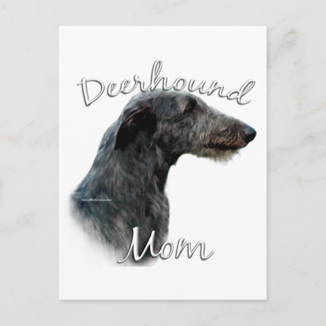 Cartão Postal Scottish Deerhound Mãe 2 (Frente)
