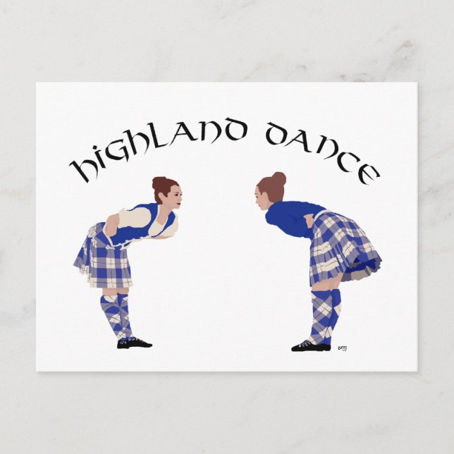 Cartão Postal Scottish Highland Dance Reel (Frente)