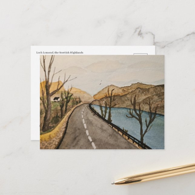 Cartão Postal Scottish Highlands Postcard (Frente/Verso In Situ)