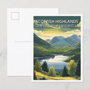 Cartão Postal Scottish Highlands United Kingdom Viagem