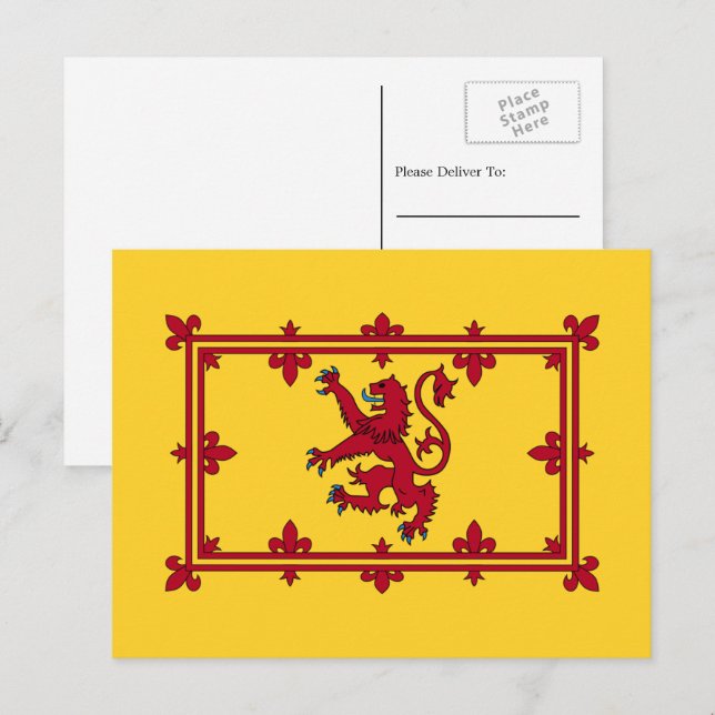 Cartão Postal Scottish Royal Banner, Escócia (Frente/Verso)