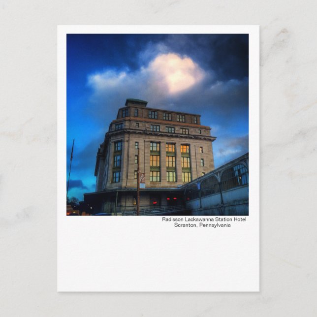 Cartão Postal Scranton,PA -Radisson Lackawanna Station Hotel (Frente)