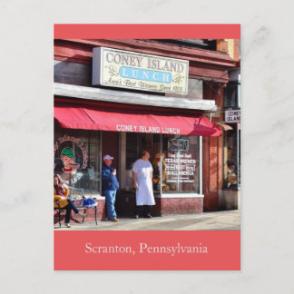 Cartão Postal Scranton Pensilvânia Coney Island Lunch