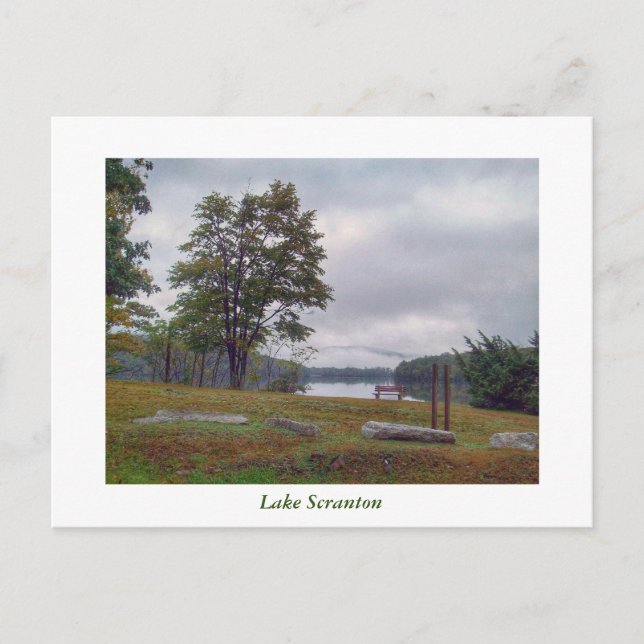 Cartão Postal Scranton, Posto PA Lake Scranton Card-Mountain Mis (Frente)