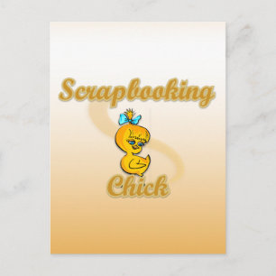 Cartão Postal Scrapbooking Chick
