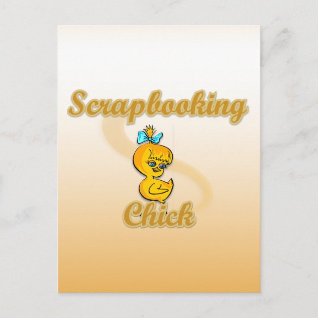 Cartão Postal Scrapbooking Chick (Frente)