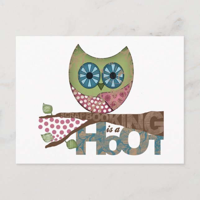 Cartão Postal Scrapbooking é uma Diversão (Frente)