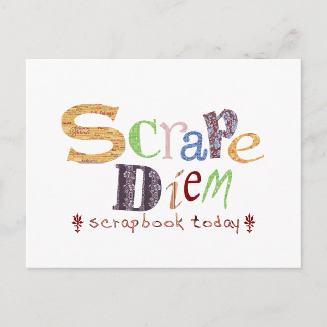 Cartão Postal Scrape Diem (Scrapbooking) (Frente)