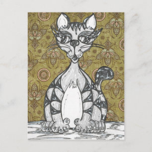 Cartão Postal Scribby Cat 4