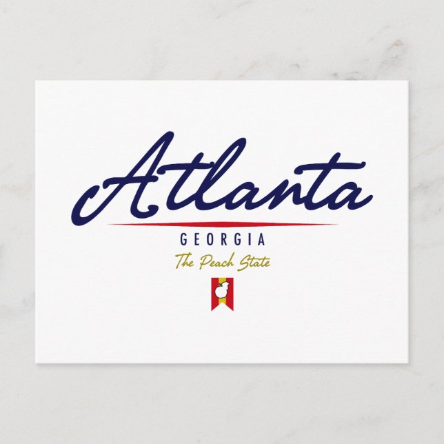 Cartão Postal Script Atlanta (Frente)