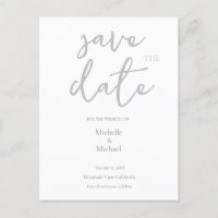 Script Calliographic Wedding Modern Save the Date