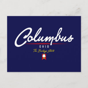 Cartão Postal Script Columbus