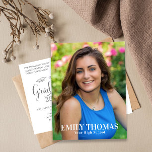 Cartão Postal Script de quadro minimalista de fotos de gradaçã