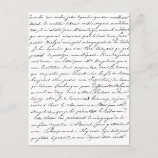 Cartão Postal Script francês Paris