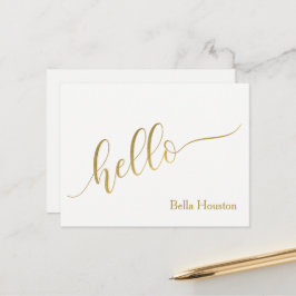 Cartão Postal Script "Hello" Personalizado por Nome